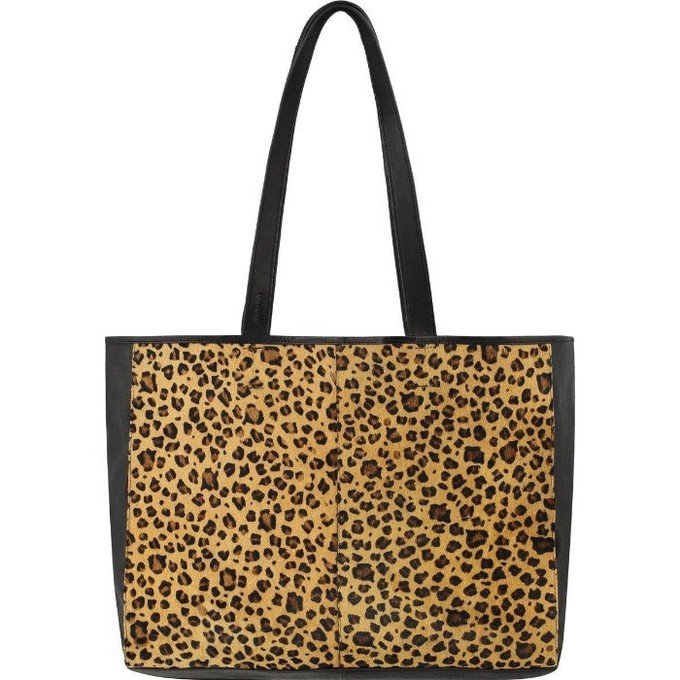 Animal Print Leather Travel Tote from Sostter