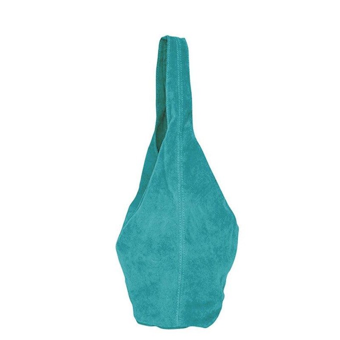 Aqua Soft Suede Leather Hobo Shoulder Bag | Byirl from Sostter