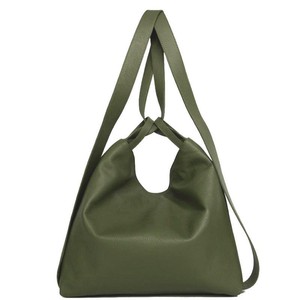 Olive Italian Leather Convertible Tote Backpack from Sostter