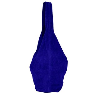 Electric Blue Soft Suede Hobo Shoulder Bag from Sostter