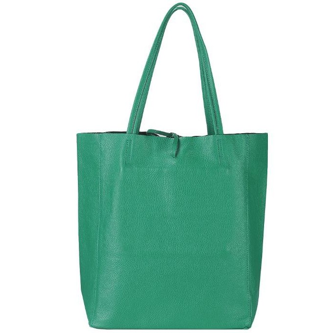 Aqua Pebbled Leather Tote Shopper from Sostter