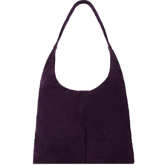 Purple Soft Suede Hobo Shoulder Bag from Sostter