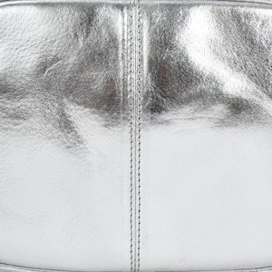 Silver Convertible Leather Crossbody Camera Bag from Sostter