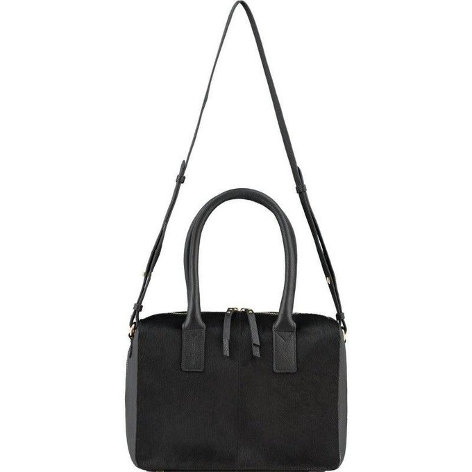 Black Leather Crossbody Shoulder Bag from Sostter