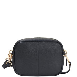 Black Convertible Leather Crossbody Bag from Sostter