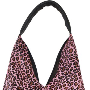 Pink Animal Print Pocket Boho Leather Bag from Sostter