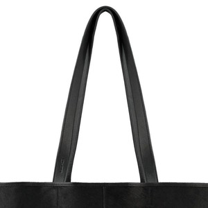 Black Leather Travel Tote from Sostter