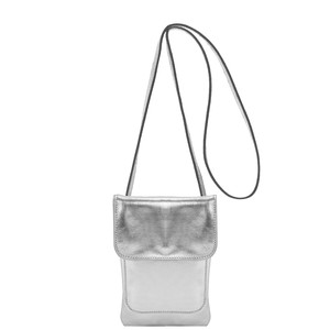 Silver Metallic Crossbody Mini Phone Bag from Sostter