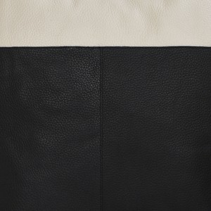 Ivory And Black Two Tone Leather Tote from Sostter