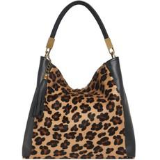 Leopard Print Calf Hair And Leather Grab Bag via Sostter