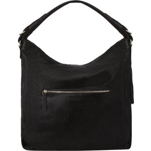 Black Leather Top Handle Grab Bag from Sostter