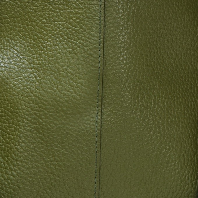 Olive Green Drawcord Leather Hobo Shoulder Bag from Sostter