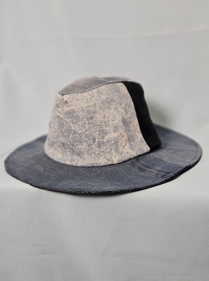 Upcycled denim cowboy hat size L from Stephastique