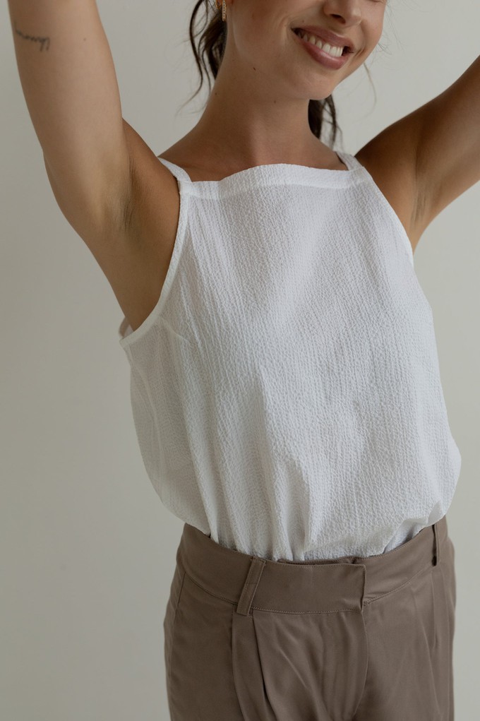 Light top with thin straps white from STORY OF MINE