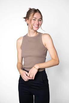 Tank top made of organic cotton, light brown via STORY OF MINE