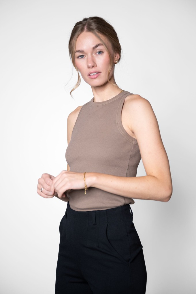 Tank top made of organic cotton, light brown from STORY OF MINE