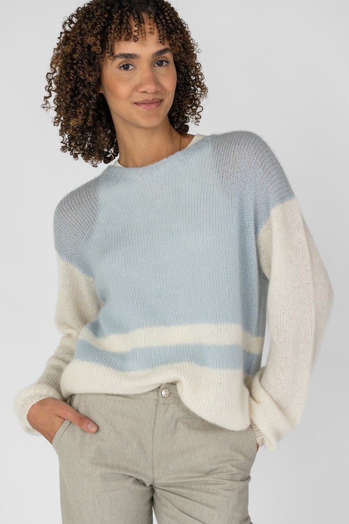 Knitted sweater with block stripes from STORY OF MINE