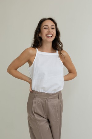 Light top with thin straps white from STORY OF MINE