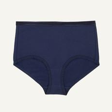 Organic Cotton Mid-Rise Retro Brief in Marine via Subset