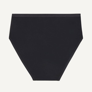 Organic Cotton High-Rise Brief in Carbon from Subset