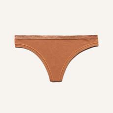 Organic Cotton Low-Rise Thong in Spice via Subset