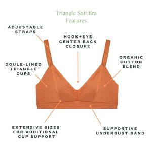 Organic Cotton Triangle Soft Bra in Spice from Subset