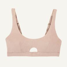 Organic Cotton Keyhole Soft Bra in Stone via Subset