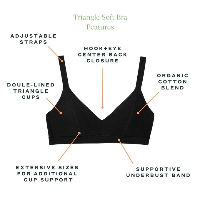 Organic Cotton Triangle Soft Bra in Garnet from Subset