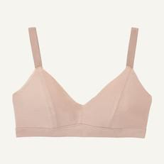 Organic Cotton Triangle Soft Bra in Stone via Subset