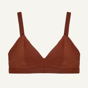 Organic Cotton Triangle Soft Bra in Cacao from Subset