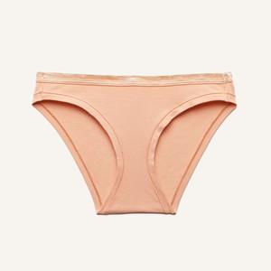 Organic Cotton Low-Rise Bikini in Peach from Subset