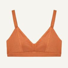 Organic Cotton Triangle Soft Bra in Spice via Subset