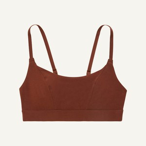 Organic Cotton Tank Bralette in Cacao from Subset