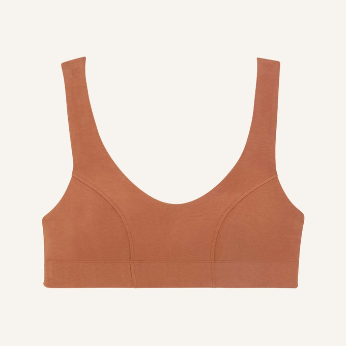 Organic Cotton Scoop Bralette in Spice from Subset