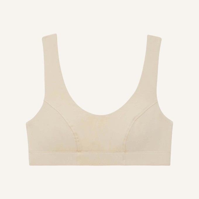 Organic Cotton Scoop Bralette in Wheat from Subset