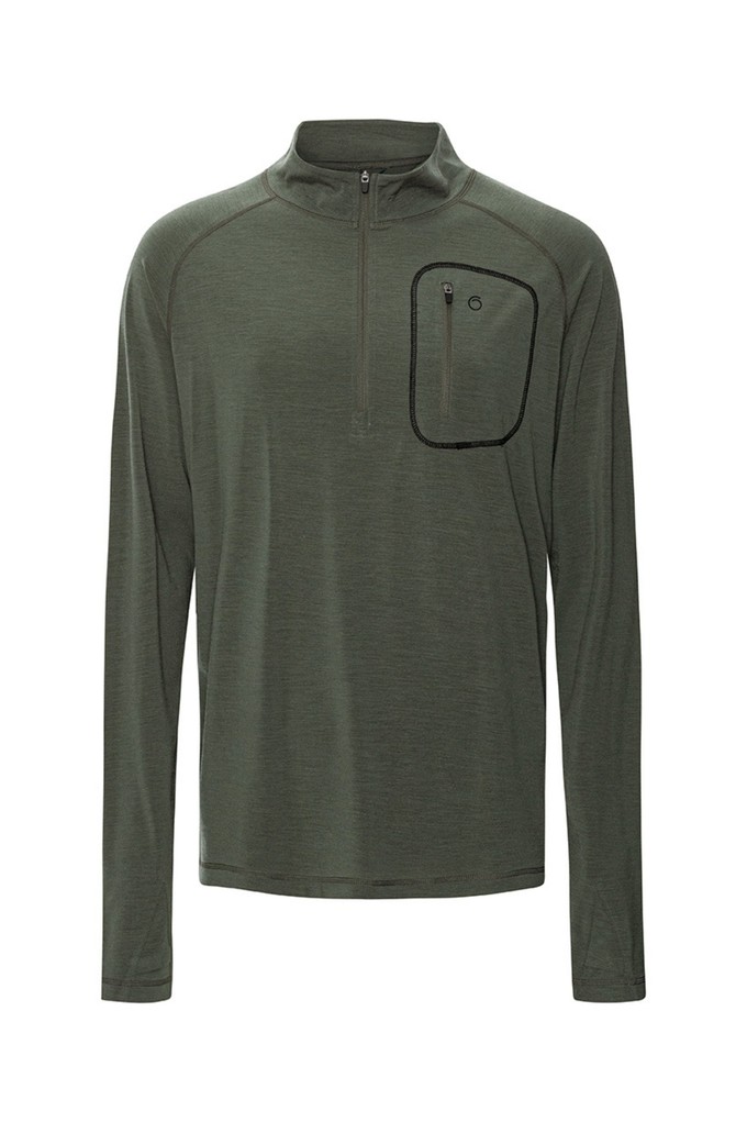 Superino Alling Half Zip Lark Green from Superstainable