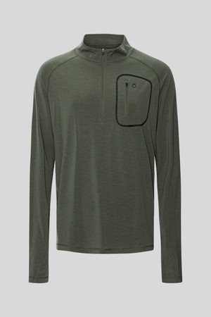 Superino Alling Half Zip Lark Green from Superstainable