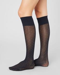 Eira Petite Dots Knee-Highs via Swedish Stockings