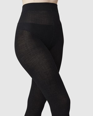 Ylva Fishbone Wool Tights from Swedish Stockings