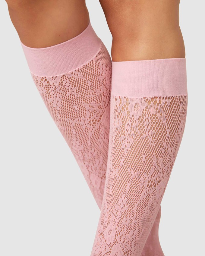 Rosa Lace Knee-Highs from Swedish Stockings