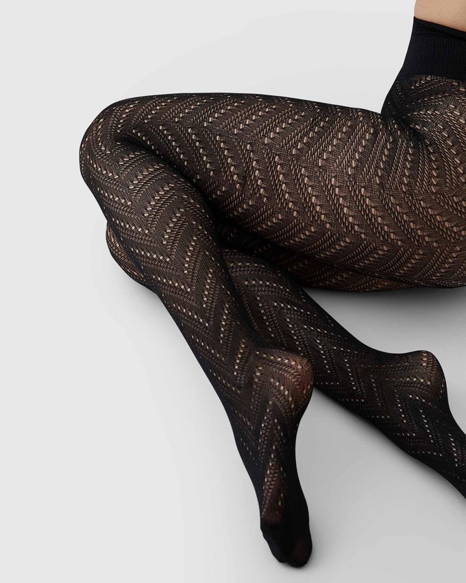 Ina Pointelle Tights from Swedish Stockings