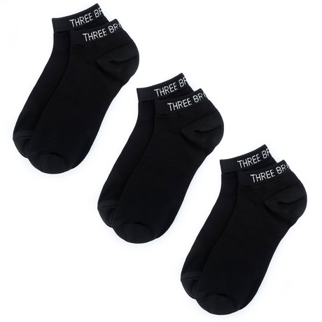 Bamboo Ankle Black (x3) from Three Brothers