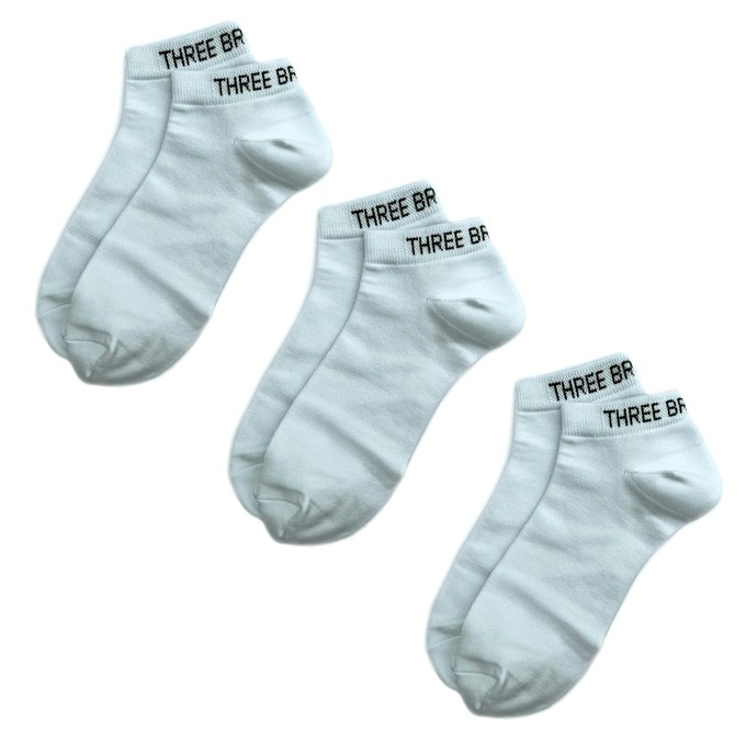 Bamboo Ankle White (x3) from Three Brothers