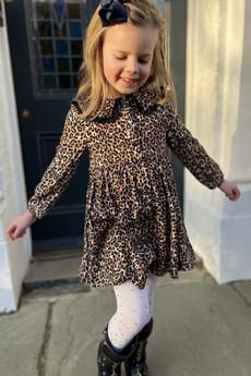 Bumble Leopard Print Girls Dress via Tilbea London