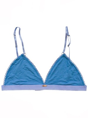 Blue Bamboo Triangle Bralette from Troo