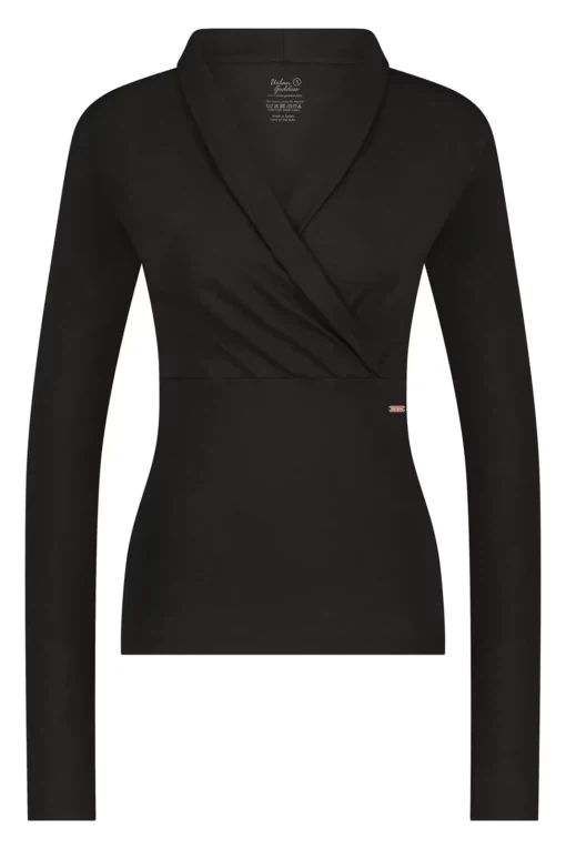 Ishtar Long Sleeve Yoga Top – Onyx Black from Urban Goddess