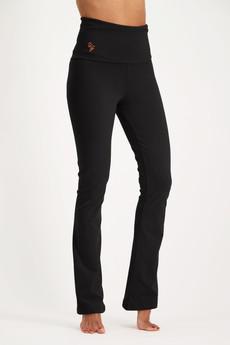 Pranafied Flared Yoga Pants – Onyx Black via Urban Goddess