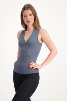 Namaste Yoga Top – Slate via Urban Goddess