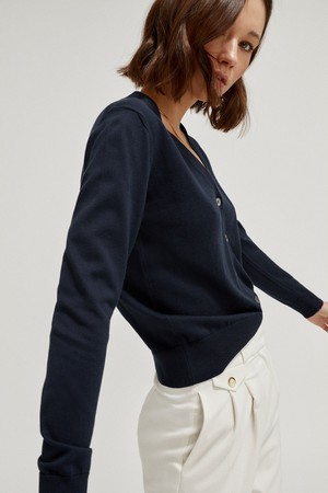 The Organic Cotton Lightweight Cardigan - Deep Blue from Urbankissed