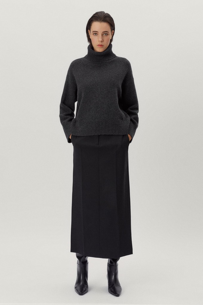 The Woolen Chunky Roll-neck - Ash Grey from Urbankissed